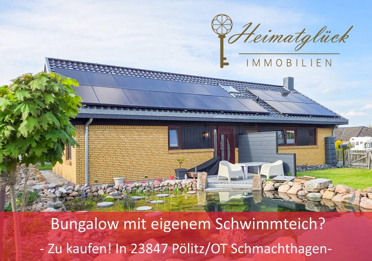 Bungalow mit eigenem Schwimmteich? – Zu kaufen! In 23847 Pölitz –, 23847 Bliestorf