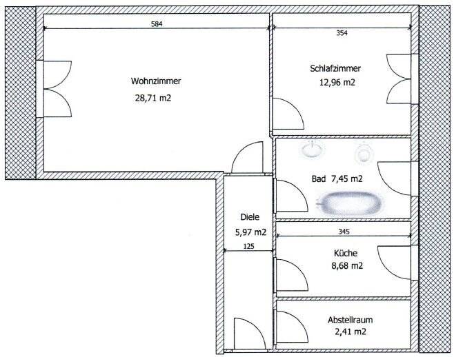 Attraktive, schöne Dachgeschoßwohnung, 2 Zimmer, Küche, Bad, Kellerraum und Tiefgaragenstellplatz, 98544 Zella-Mehlis