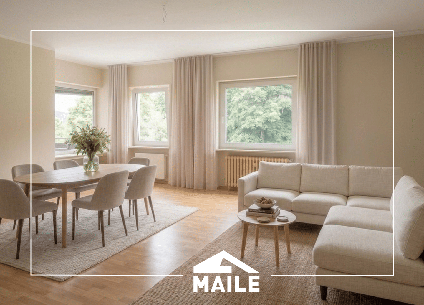 Lichtdurchflutete 4-Zimmer-Wohnung mit zwei Balkonen in Stuttgart-Kaltental, 70569 Stuttgart (Büsnau Kaltental Vaihingen)