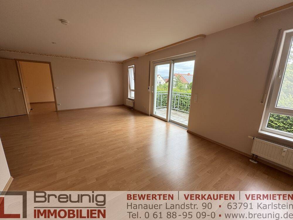 Betreutes Wohnen: barrierefreie 3-Zi.-OG-Wohnung mit Aufzug, 2 Balkonen & EBK in zentraler Lage, 63791 Karlstein a. Main