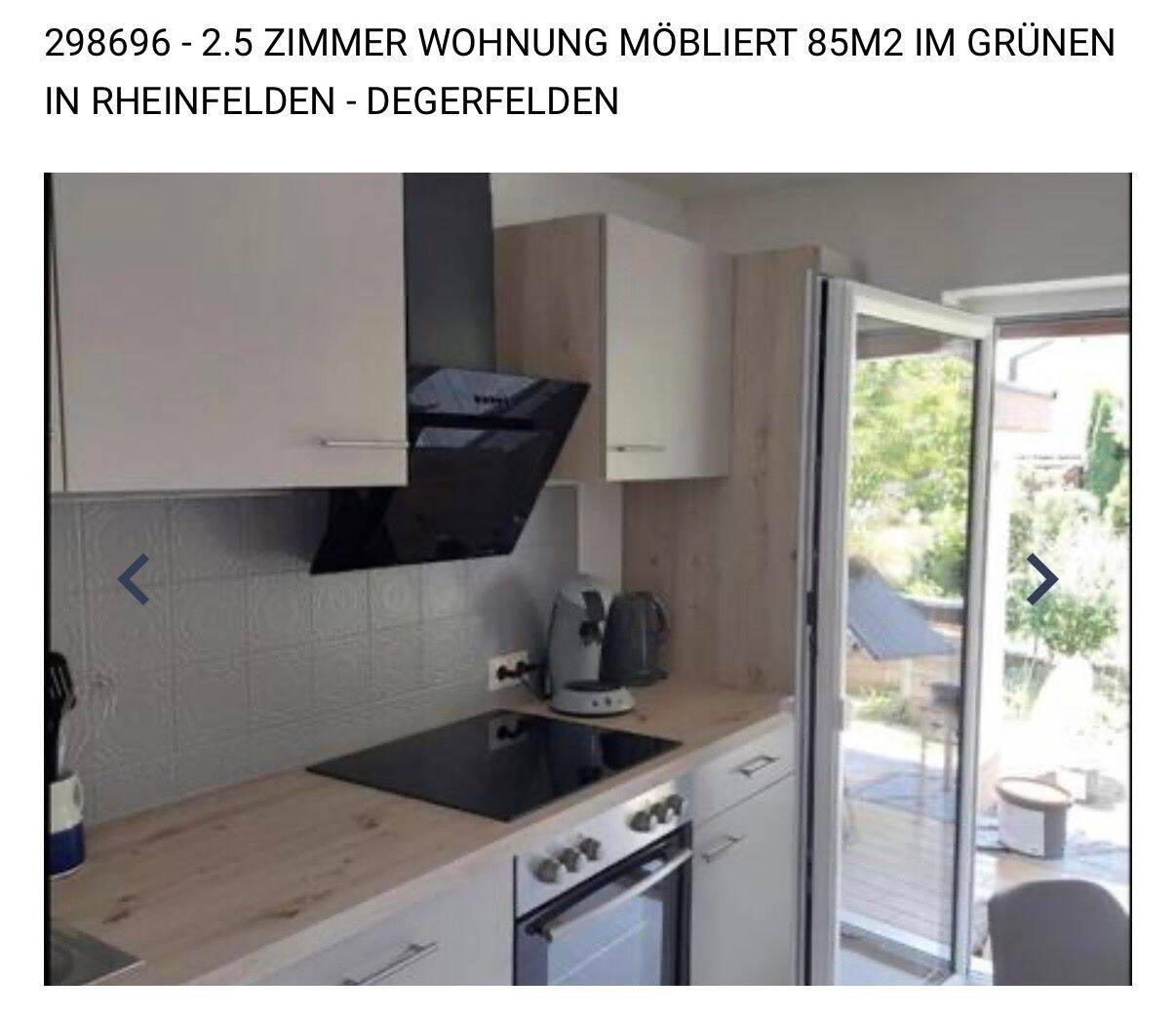 2 1/2 Zimmer Wohnung möbliert im Grünen 85 m2, 79618 Rheinfelden (Baden)