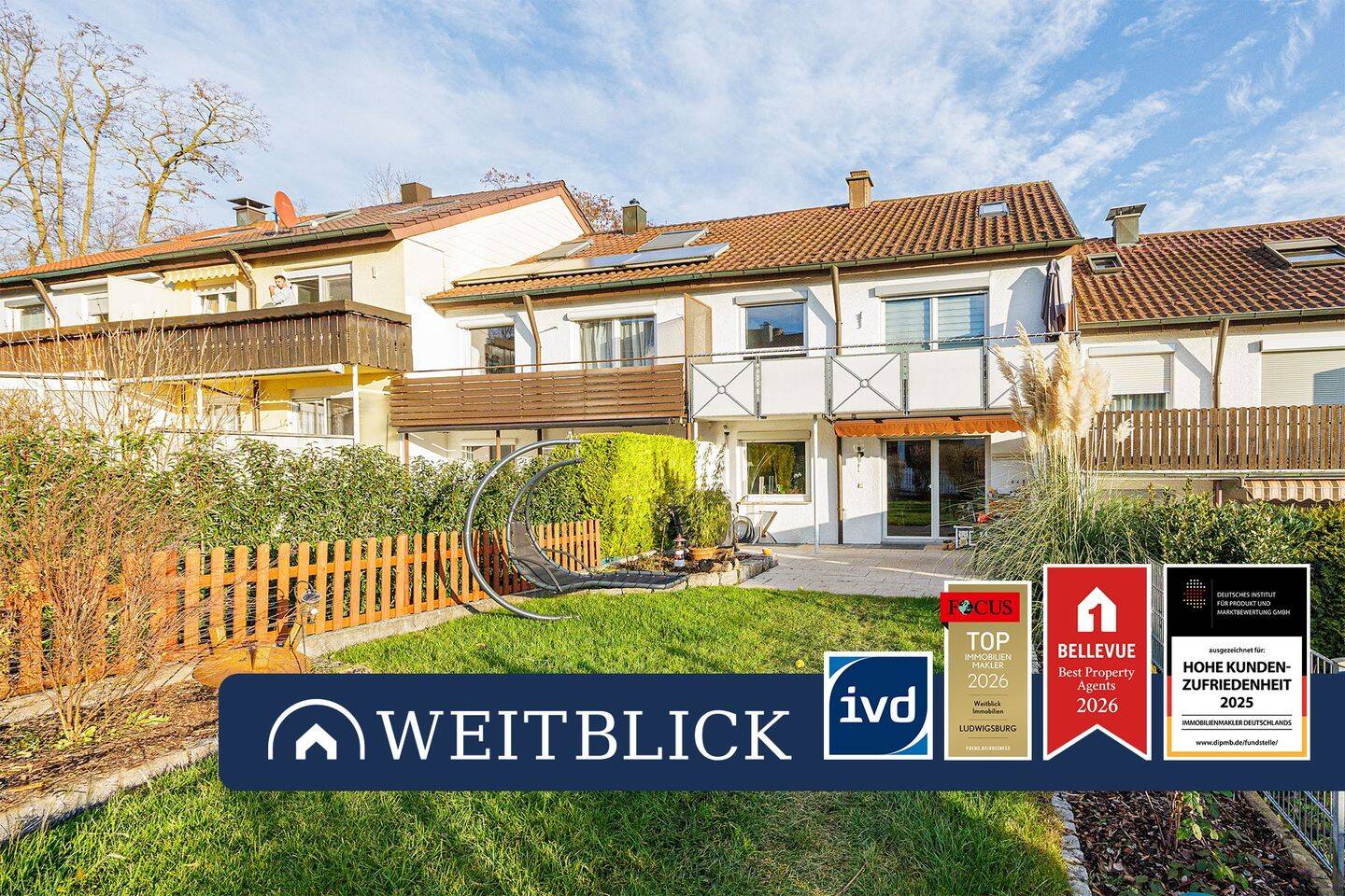 WEITBLICK: Reihenhaus mit schön angelegtem Garten!, 71701 Schwieberdingen