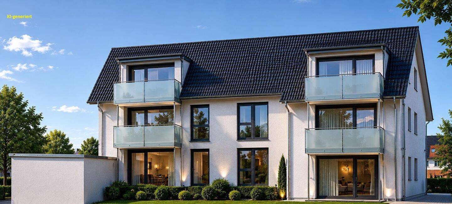 Blick über Ottobeuren: neue 3-Zimmer-Wohnung im Dachgeschoß mit großem Balkon, 87724 Ottobeuren