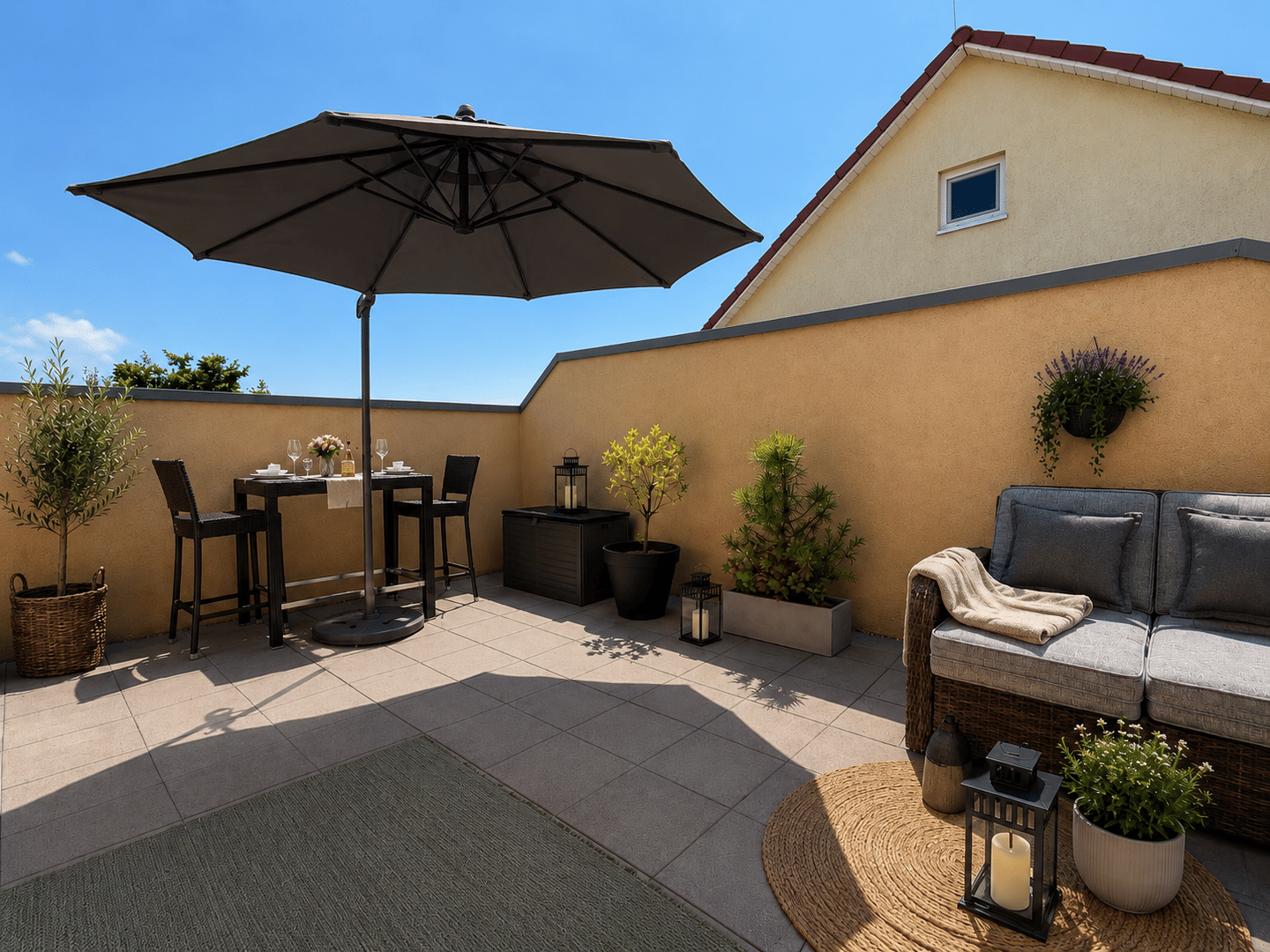 Penthouse-Feeling: 4 Zimmer Maisonette-Wohnung mit großer Dachterrasse!, 64646 Heppenheim (Bergstraße)