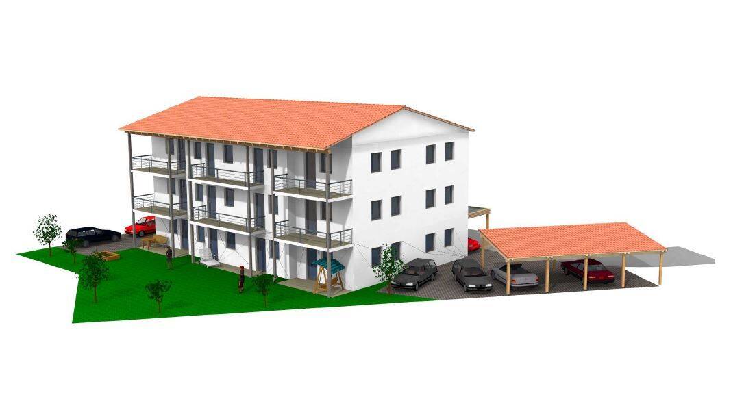 *** 3-Zimmer im EG mit Terrasse und Garten – Neubau KfW 40 Effizienzhaus mit 9 WE ***, 86381 Krumbach (Schwaben)