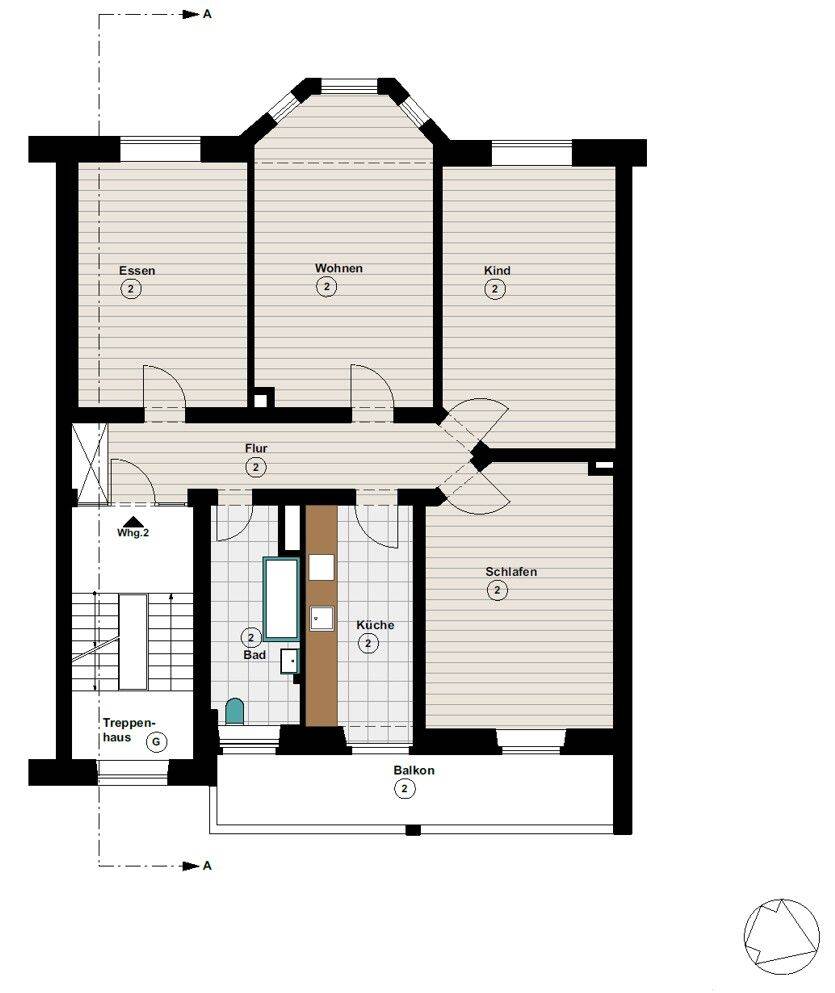 Helle 4-Zimmer-Wohnung mit Balkon in Wuppertal-Elberfeld, 42119 Wuppertal (Elberfeld)