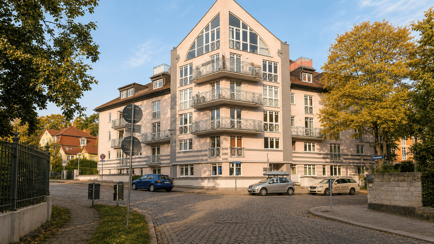 Ruhige 2,5 Zimmer Wohnung mit Aufzug, Kellerabteil, TG optional & Blick auf Frauenkirche in Dresden, 1099 Dresden