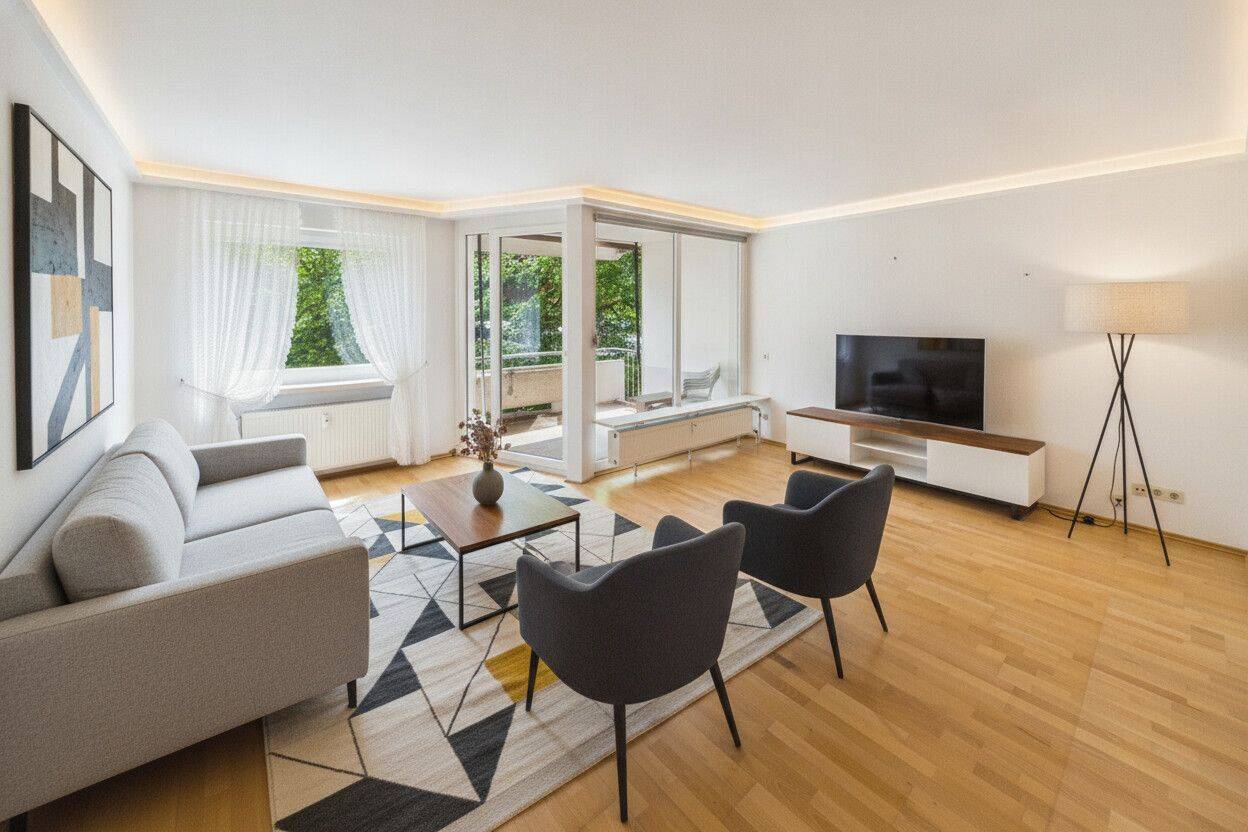 Großes Wohnzimmer mit Loggia: 2-Zimmer Wohnung in ruhiger Lage!, 30659 Hannover