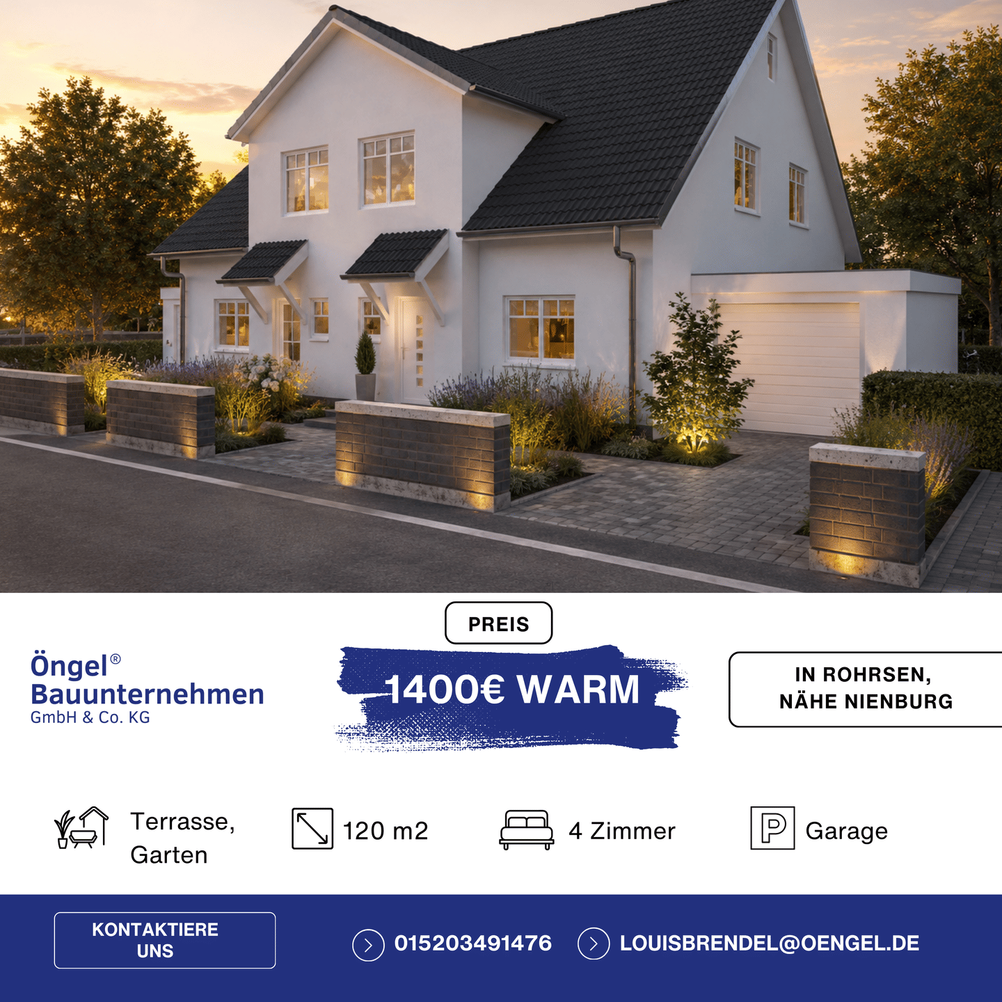 Neubau – Doppelhaus zu vermieten – Rohrsen, 31582 Nienburg (Weser)