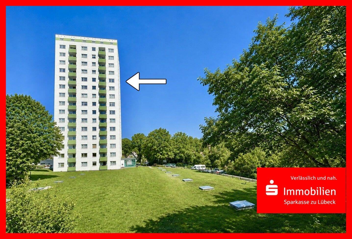Moderne 3-Zimmer-Wohnung mit Balkon, Weitblick und Tiefgarage, 23560 Lübeck (Moisling Sankt Jürgen)