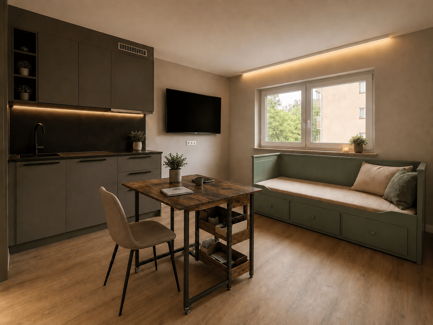 Erstbezug nach Renovierung – Modernes, voll möbliertes Apartment, 63322 Rödermark