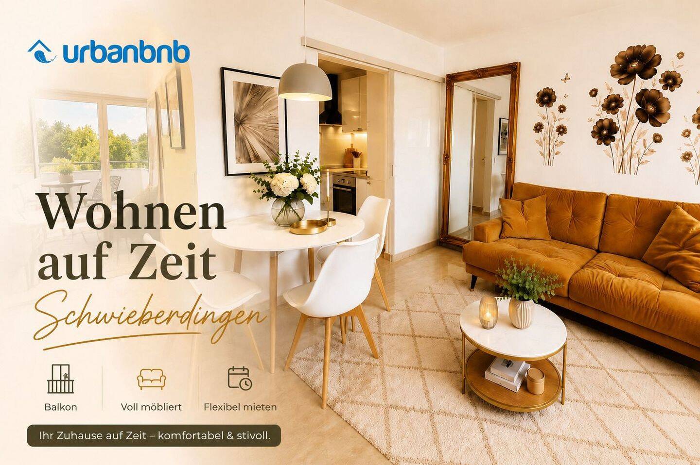 Zeitwohnen Schwieberdingen – Modernes Apartment auf Zeit mit Balkon & Bosch-Nähe, 71701 Schwieberdingen