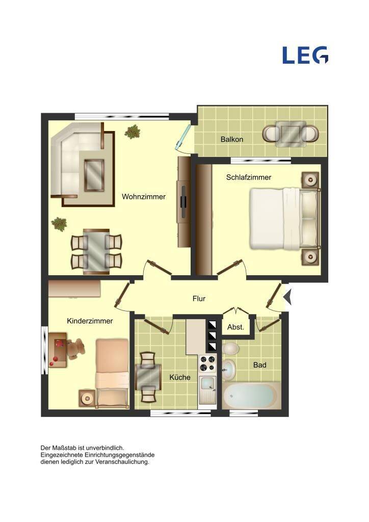 Kein Bock auf Treppen? 3-Zimmer-Erdgeschoß-Wohnung in Weddinghofen zu besichtigen, 59192 Bergkamen