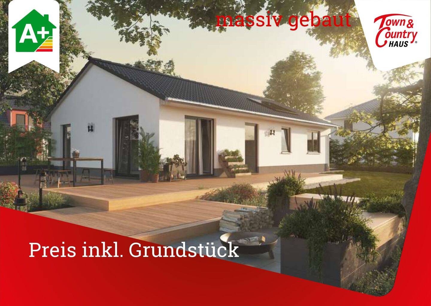 Bungalow 100 massiv gebaut, Preis inkl. Grundstück, 54450 Freudenburg