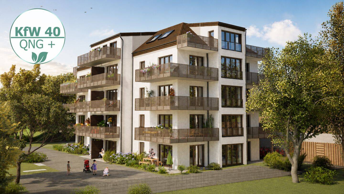 Maisonette-3-Zimmer-Wohnung mit zwei Terrassen im KfW-40-Neubauprojekt, 4416 Markkleeberg