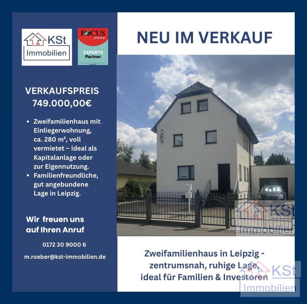 Zweifamilienhaus in Leipzig – zentrumsnah, ruhige Lage, ideal für Familien & Investoren, 4158 Leipzig (Güterverkehrszentrum Lindenthal Lützschena-Stahmeln Wiederitzsch)
