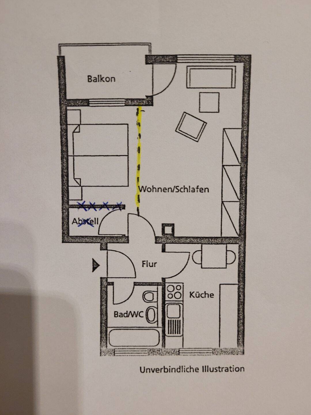 Zentrale 1,5-Zimmer-Wohnung mit Balkon, 74072 Heilbronn (Heilbronn)