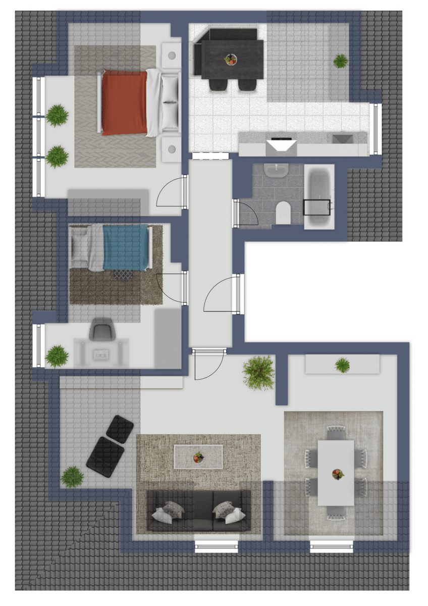 3 Zimmer Dachgeschosswohnung in Homberg..