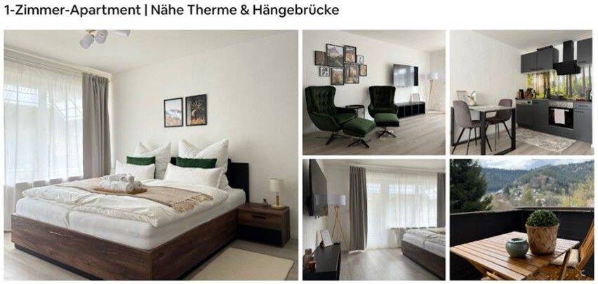 1 Zimmer Apartment I Nähe Therme und Hängebrücke, 75323 Bad Wildbad