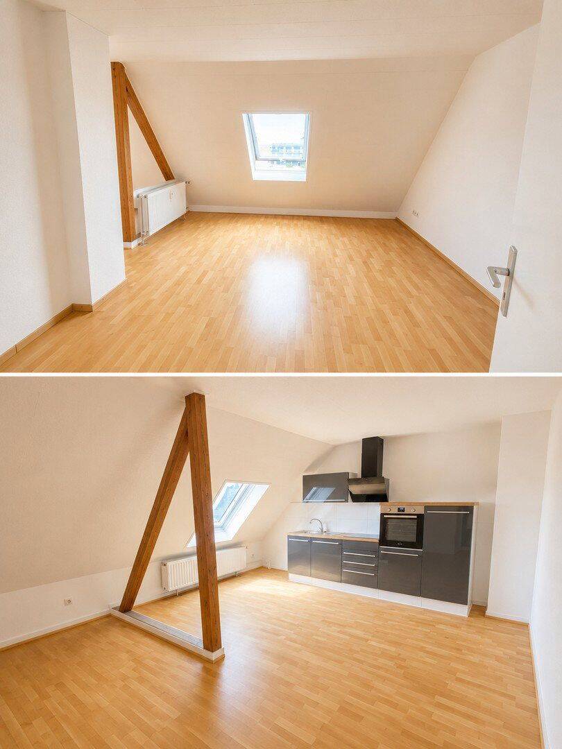 Gemütliche renovierte Dachgeschosswohnung in zentraler Lage direkt bei der Straßenbahn, 68169 Mannheim (Friesenheimer Insel Industriehafen Neckarstadt)