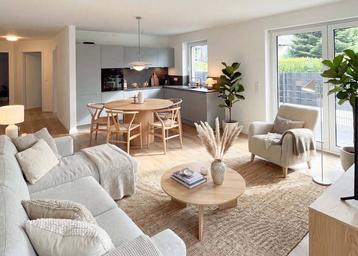Herrliche bezugsfreie Erdgeschoss-Wohnung mit 2 Zimmern und Süd-Ost-Terrasse, 22179 Hamburg (Wandsbek Bramfeld)