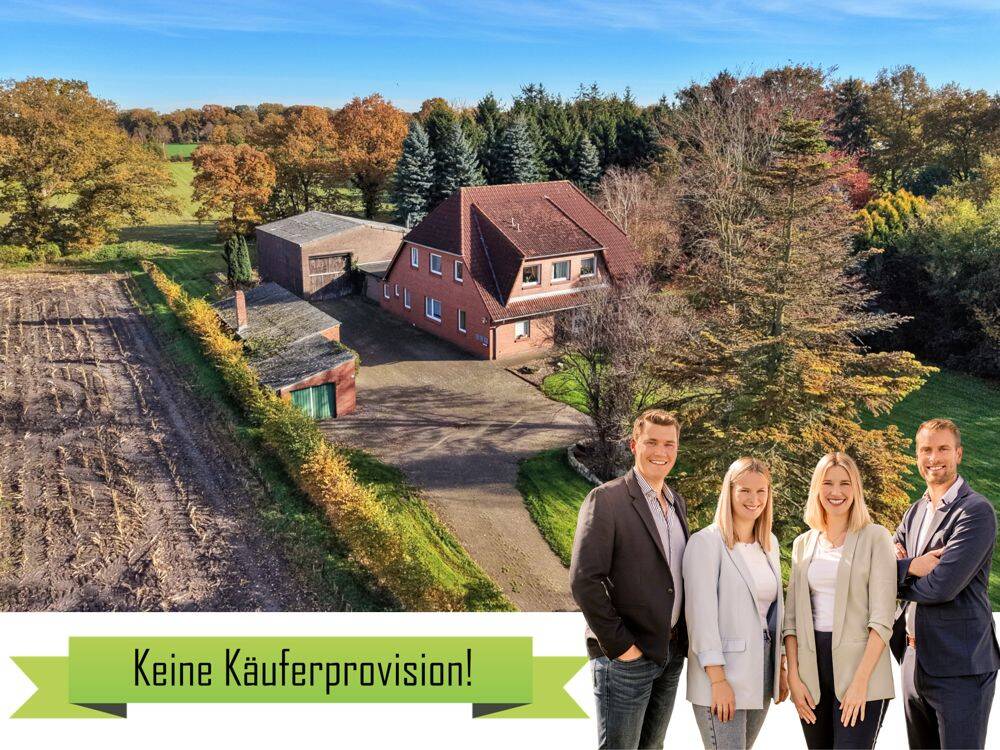 Wohnhaus mit Halle auf großem Grundstück in Apen | Top für Mehrgenerationen, 26689 Apen
