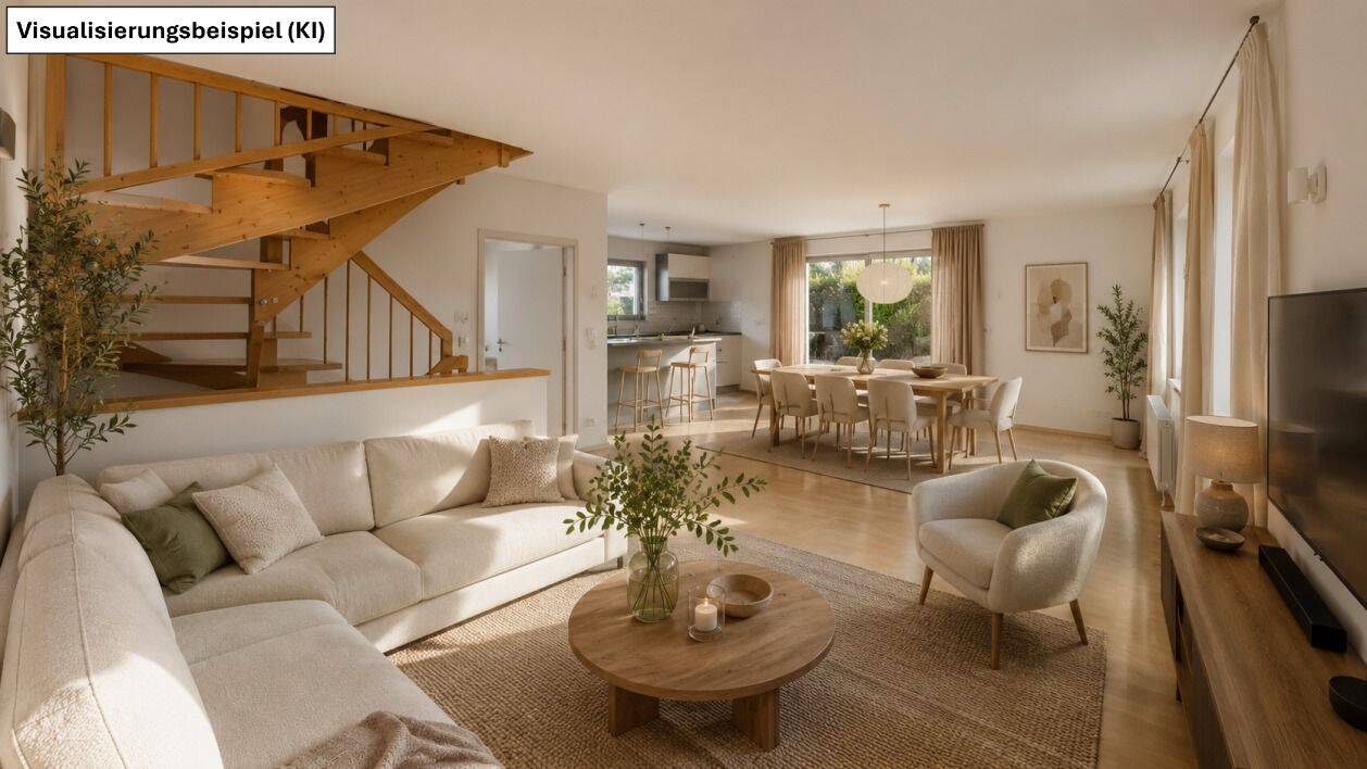 Kernsanierte Doppelhaushälfte mit großem Garten, Balkon & Hobbyraum in ruhiger Lage von Isen, 84424 Isen