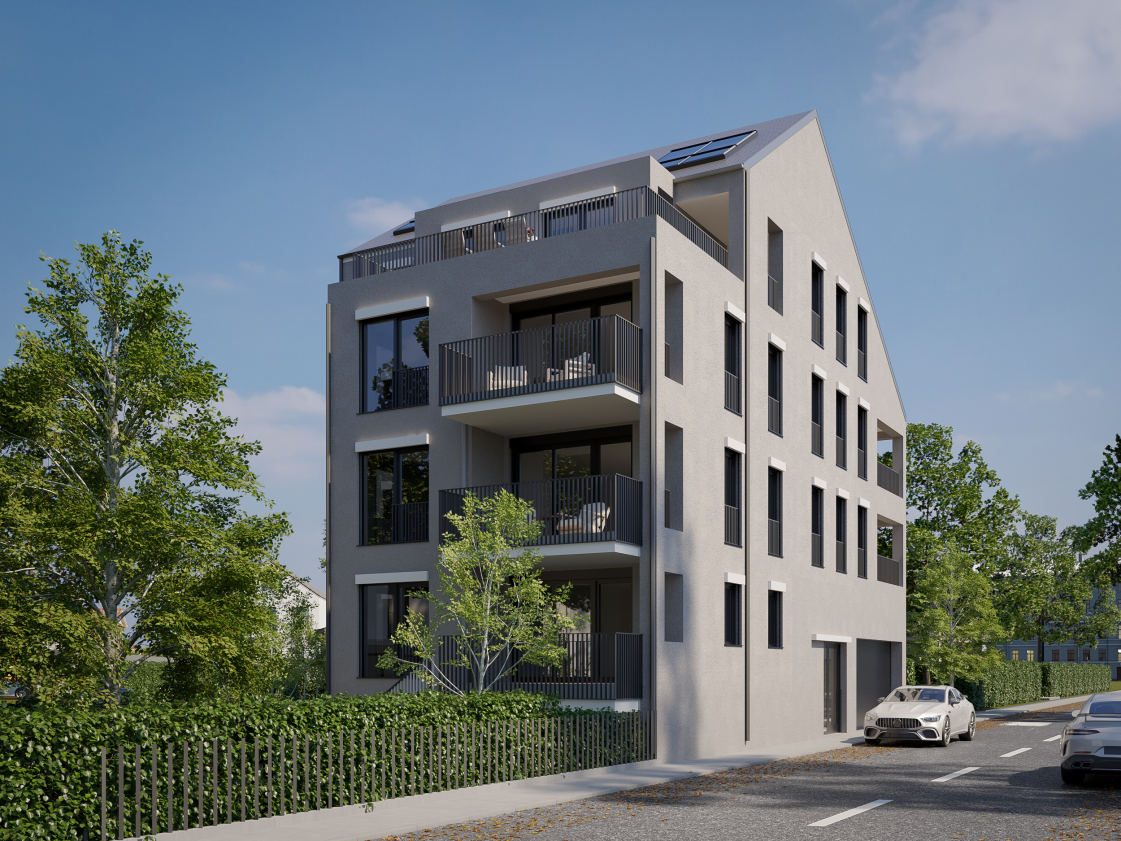 Neubau 8-Familien-Haus mit Aufzug zentral in S-Vaihingen 2/3/4-Zimmer-Wohnungen – KfW-Förderdarlehn vorhanden! – 70563 Stuttgart – Bild 1 von 4