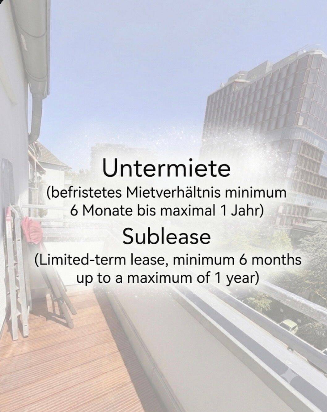 UNTERMIETE/SUBLEASE: 2-Zimmer-Wohnung mit Balkon, Aufzug & Rhein-Nähe, 40474 Düsseldorf (Golzheim Lohausen Pempelfort Stockum)