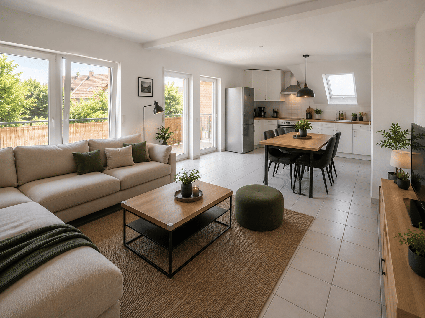 Großzügige 4-Zimmer-WG / Dachgeschosswohnung mit offenem Wohnbereich, zwei Bädern, Balkon, Garage und drei Stellplätzen, 64625 Bensheim