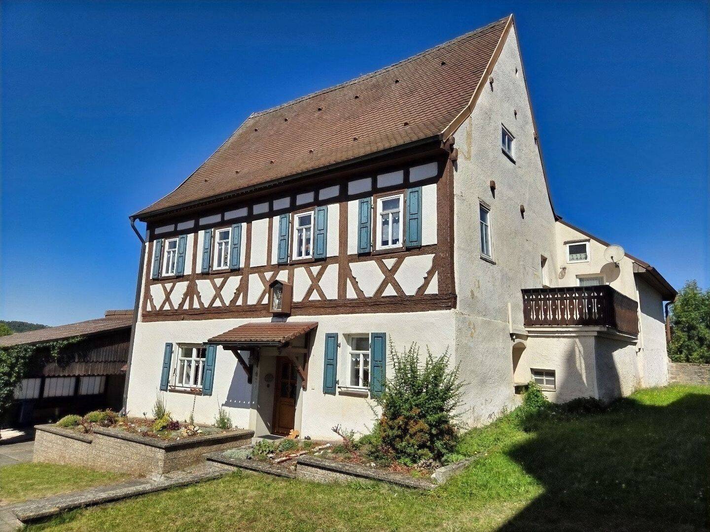 *RESERVIERT* Historisches Fachwerkhaus (Einzeldenkmal) mit viel Platz (ca. 200 m² Wfl.) + Nebengebäude + Garten in Prölsdorf, 96181 Rauhenebrach