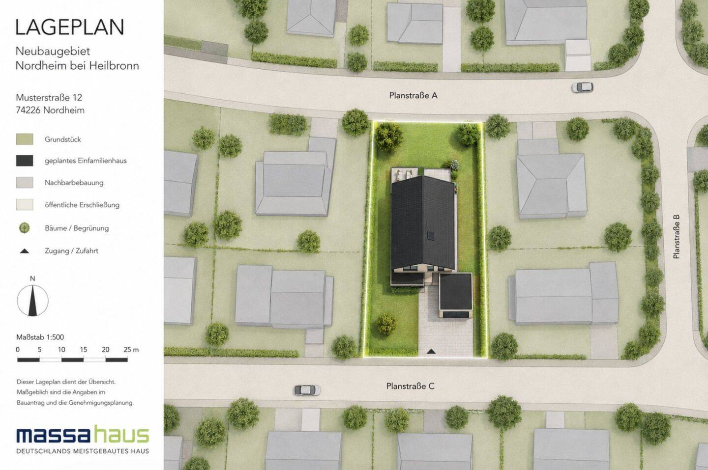 Traumhafter Grundriss auf 135m2 – massa haus LifeStyle 13.02 S, 74226 Nordheim