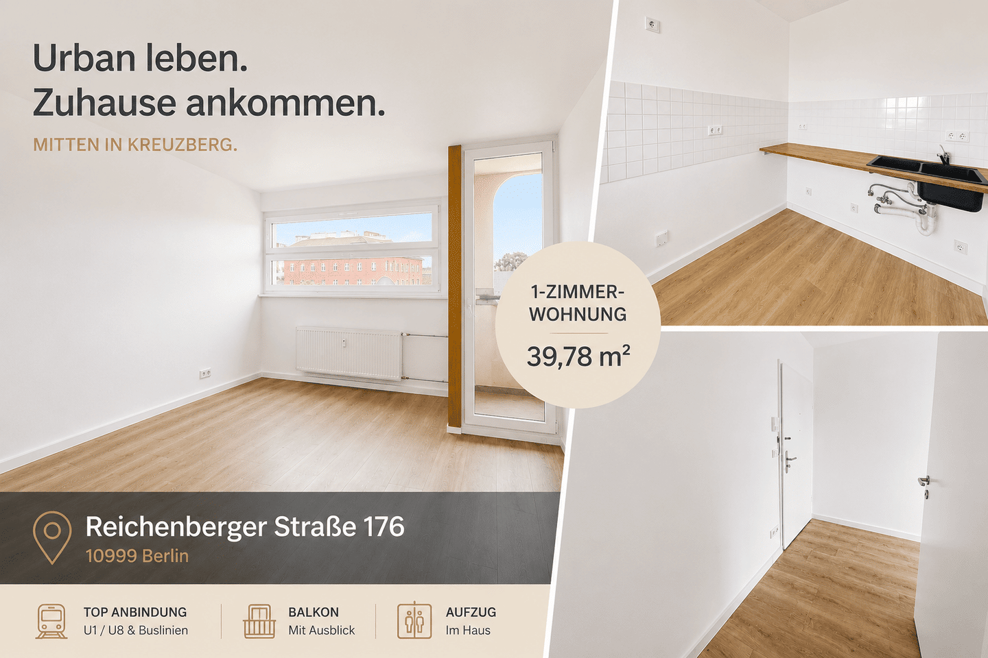 Berlin erleben! Helle Wohnung mit Balkon in gefragter Kreuzberger Top-Lage!, 10999 Berlin (Friedrichshain-Kreuzberg Kreuzberg)