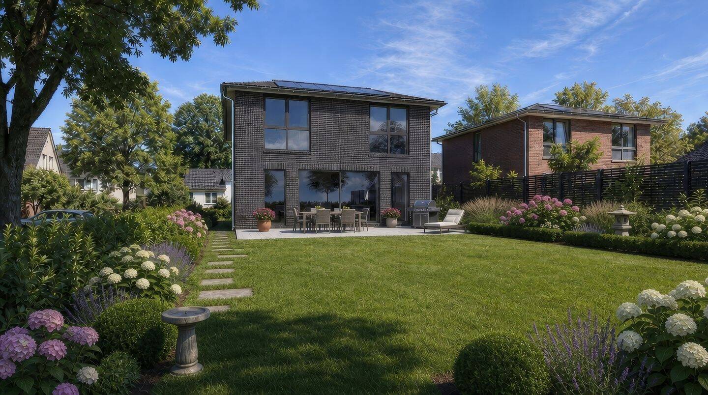5 Minuten zu Fuß zur S1 Poppenbüttel – Moderne Stadtvilla in zentraler und sonniger Lage, 22393 Hamburg (Wandsbek Bramfeld Poppenbüttel Sasel Wellingsbüttel)