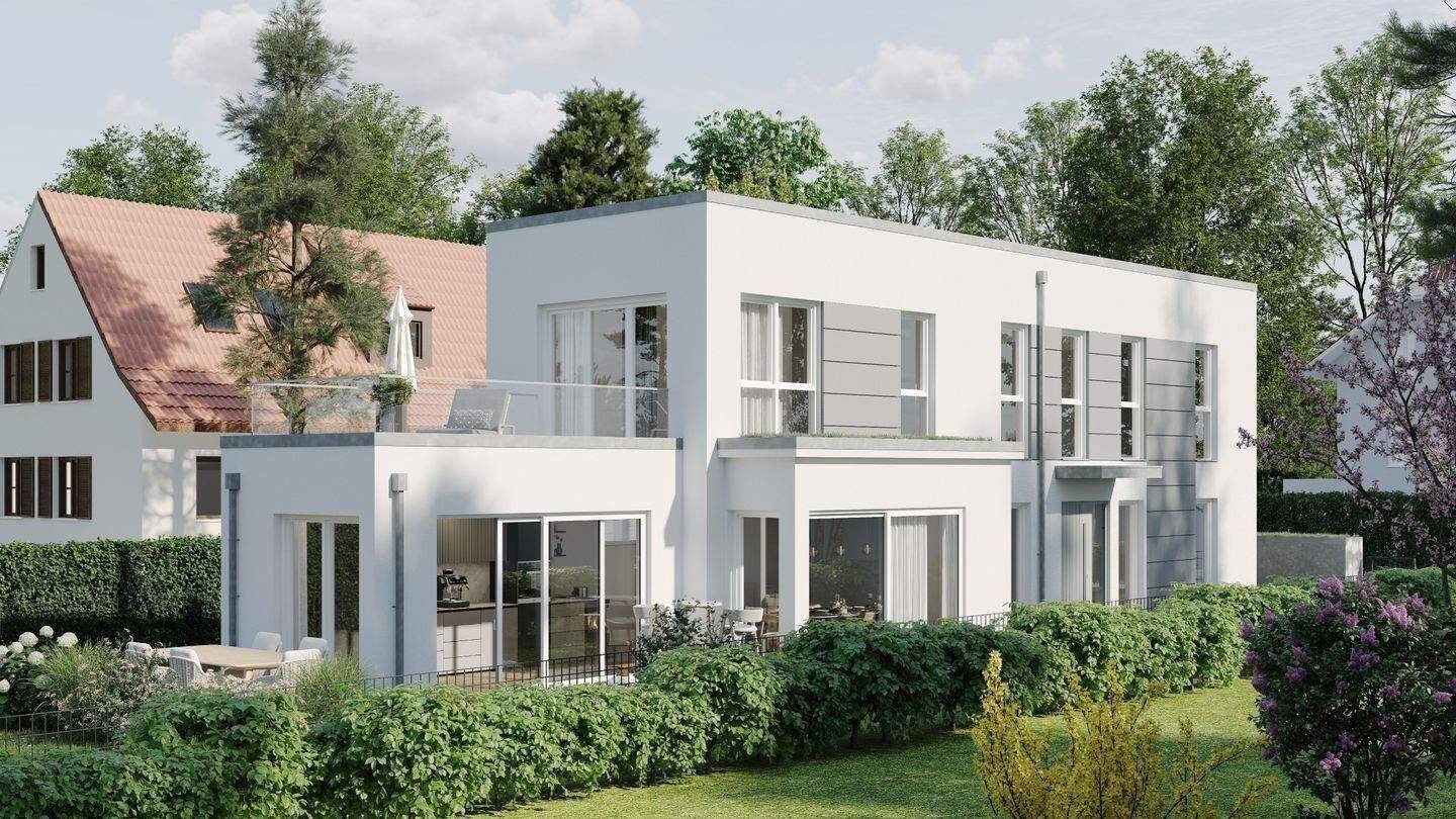 Keine Vorfinanzierung – Fertigstellung noch in 2026!: Exklusives Einfamilienhaus in moderner Architektur in grüner Lage – 81825 München!, 81825 München (Berg am Laim Trudering-Riem)