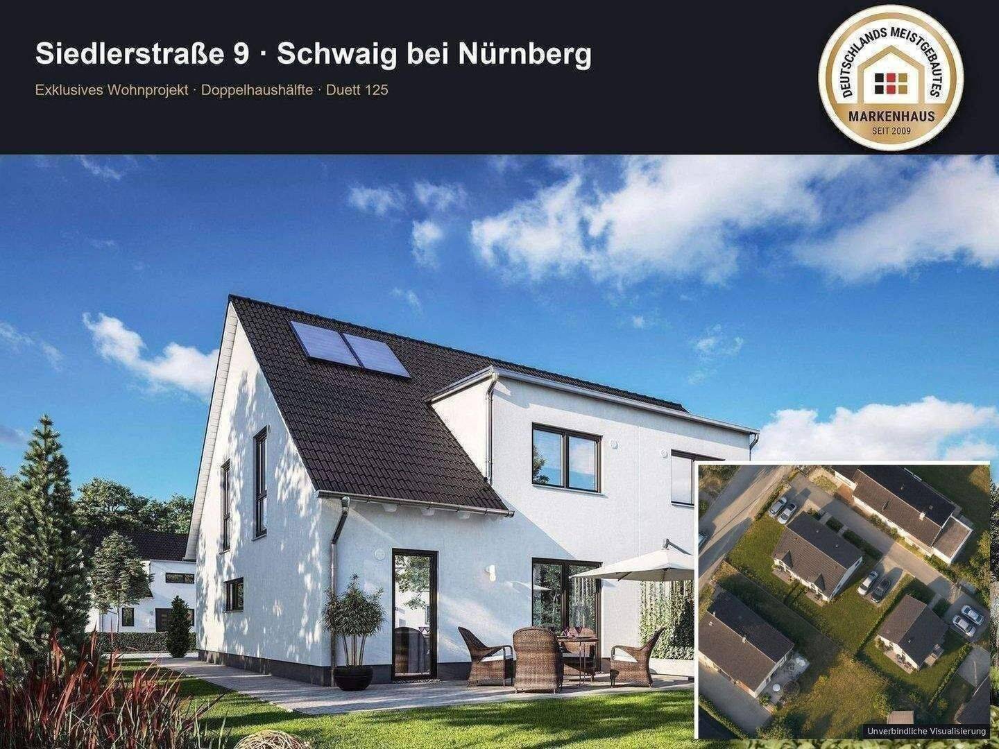 Schwaig: Neubau DHH| Komplettpreis inkl. Grundstück & Baunebenkosten, 90571 Schwaig b. Nürnberg