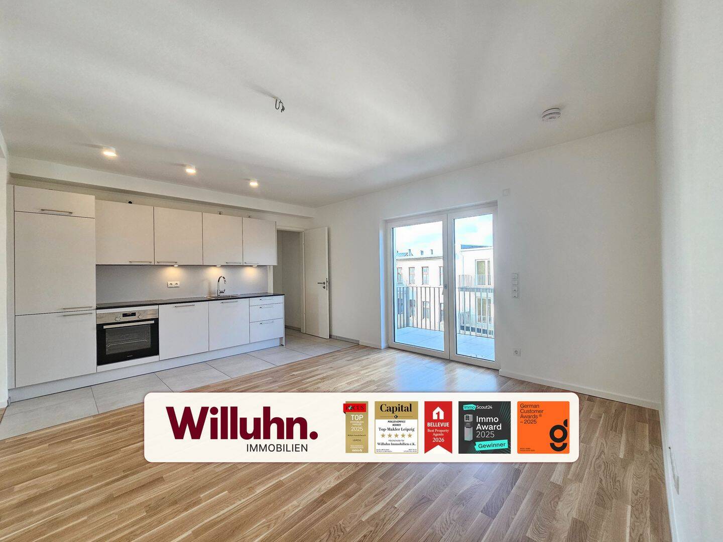 Attraktive 3-Zimmer Wohnung mit großem Balkon I Einbauküche I Fußbodenheizung | Stellplatz, 4315 Leipzig (Neustadt-Neuschönefeld Sellerhausen-Stünz Volkmarsdorf)
