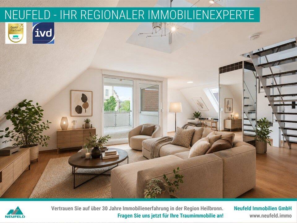 Einzigartige 3,5 Zimmer Maisonette Wohnung mit Loggia !, 74196 Neuenstadt am Kocher