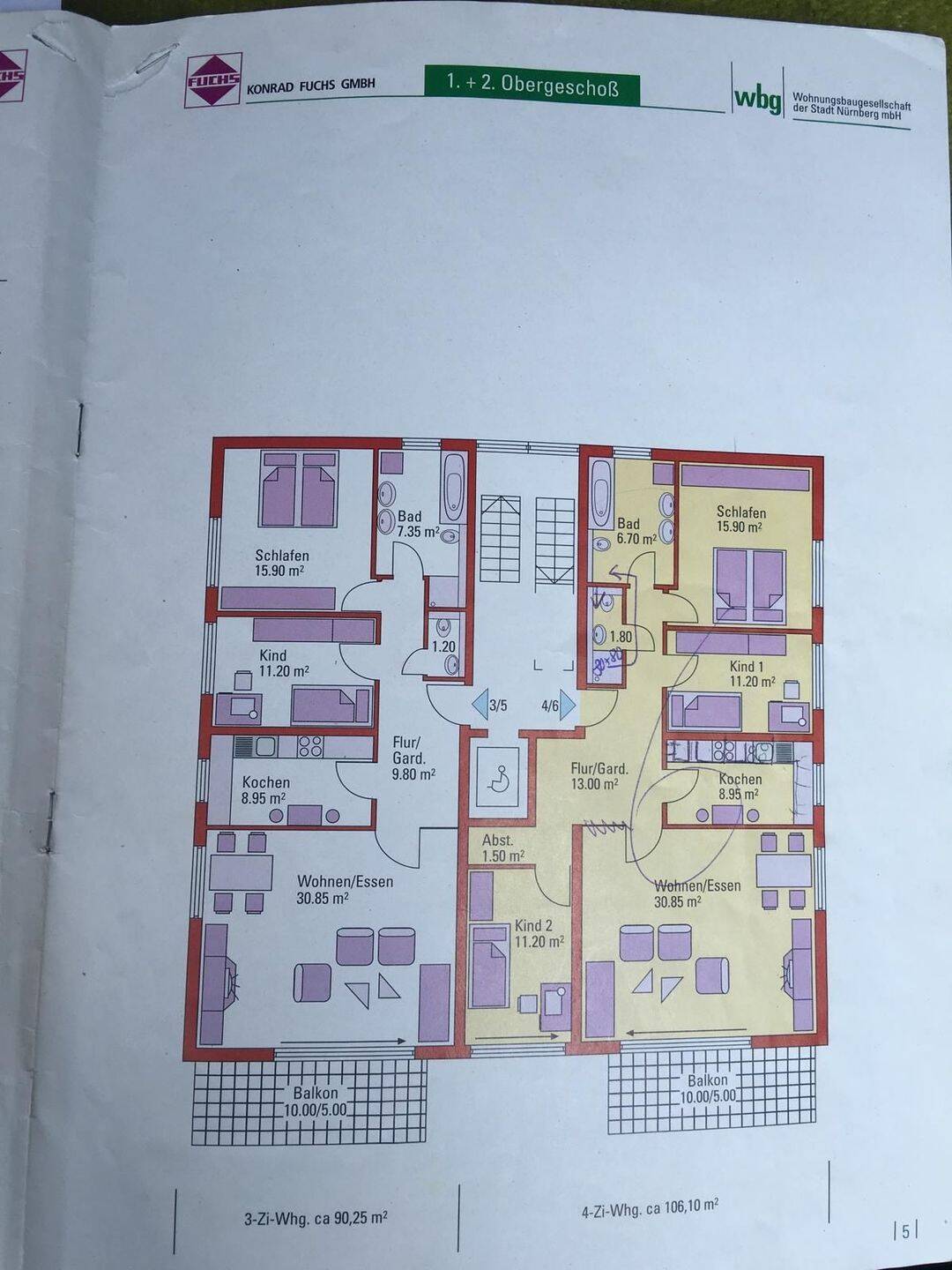 Helle 4-Zimmer-Wohnung in ruhiger Umgebung, 90471 Nürnberg (Dutzendteich Langwasser Neuselsbrunn Stadion Zollhaus)