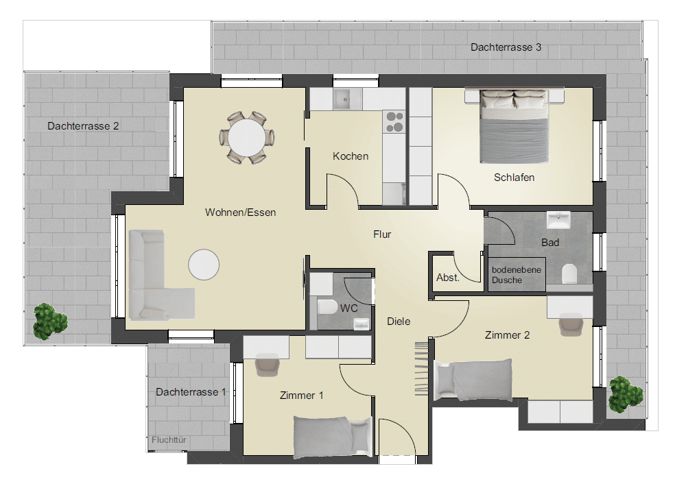 DONAUBLICK / 4 ZIMMER / PENTHOUSE / HAUS E, 78166 Donaueschingen
