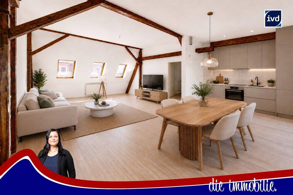 ***Wohnen mit Charme über den Dächern Magdeburgs – 2-Zimmer – Dachgeschoss – Balkon***, 39112 Magdeburg (Leipziger Str. Sudenburg)