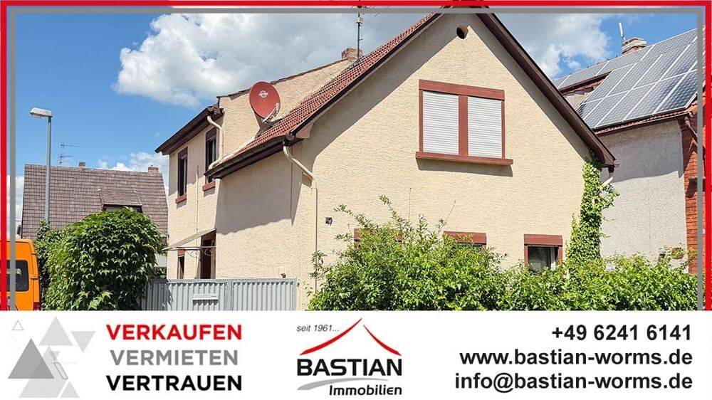 Vom Sanierungsfall zum Wohlfühlort – günstiger Einstieg für kreative Köpfe: EFH mit Hof und Garten!, 67551 Worms (Heppenheim Horchheim Pfeddersheim Weinsheim Wiesoppenheim)