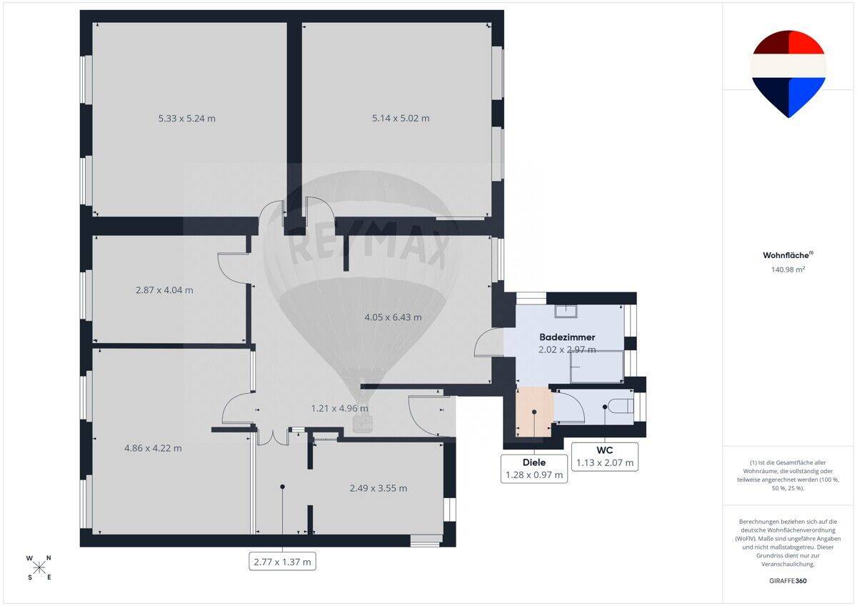 Dillingen-Saar: Charmante Altbauwohnung mit 141 m², 5 Zimmern, offener Küche und hohen Decken, 66763 Dillingen/Saar