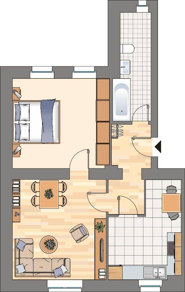 2-Zimmer Wohnung in Dortmund Bövingahusen, 44388 Dortmund