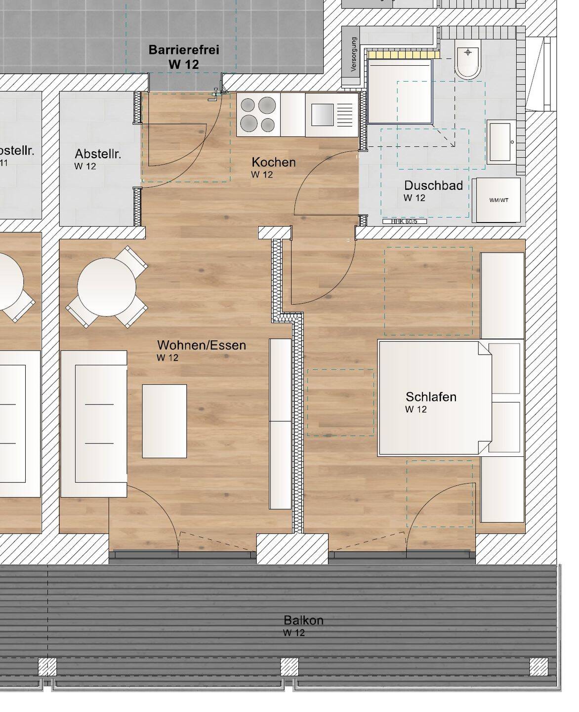 2 Zimmer OG Wohnung mit Südbalkon