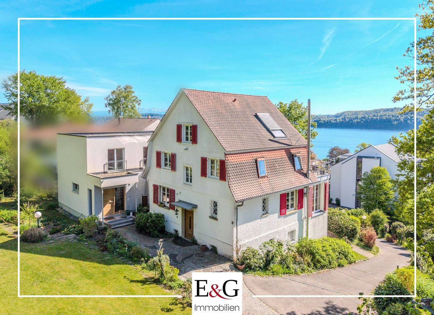 Altbau-Villa und Neubau-Kubus vereint in perfekter Symbiose mit Seesicht und vielen Möglichkeiten, 88662 Überlingen