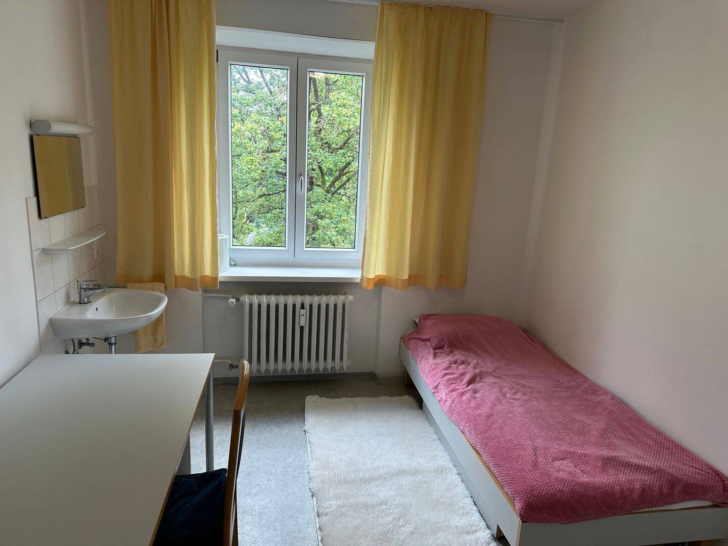 Helles, möbliertes Studentenzimmer mit eigenem Waschbecken in zentraler Lage, 80797 München (Maxvorstadt Milbertshofen-Am Hart Neuhausen-Nymphenburg Schwabing-West)