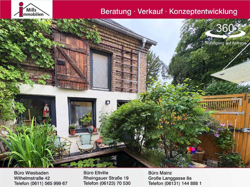 Hübsches Einfamilienhaus mit idyllischem Hof und Nebengebäude in ruhiger Lage von Geisenheim, 65366 Geisenheim