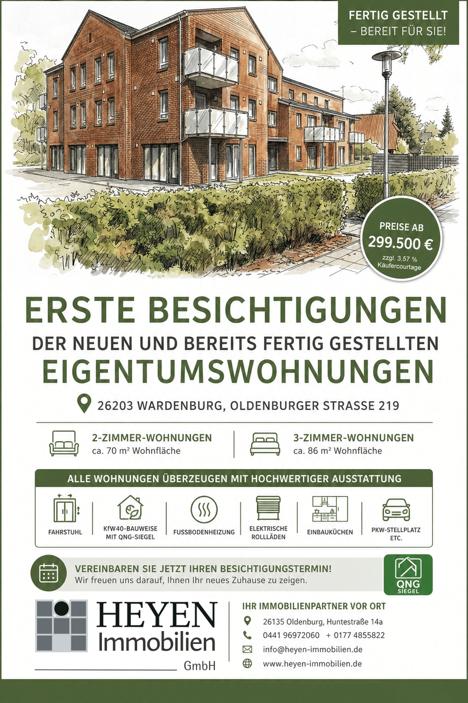 IMMOBILIEN-BESICHTIGUNGEN | Neues Wohn- und Geschäftshaus mitten in Wardenburg, 26203 Wardenburg