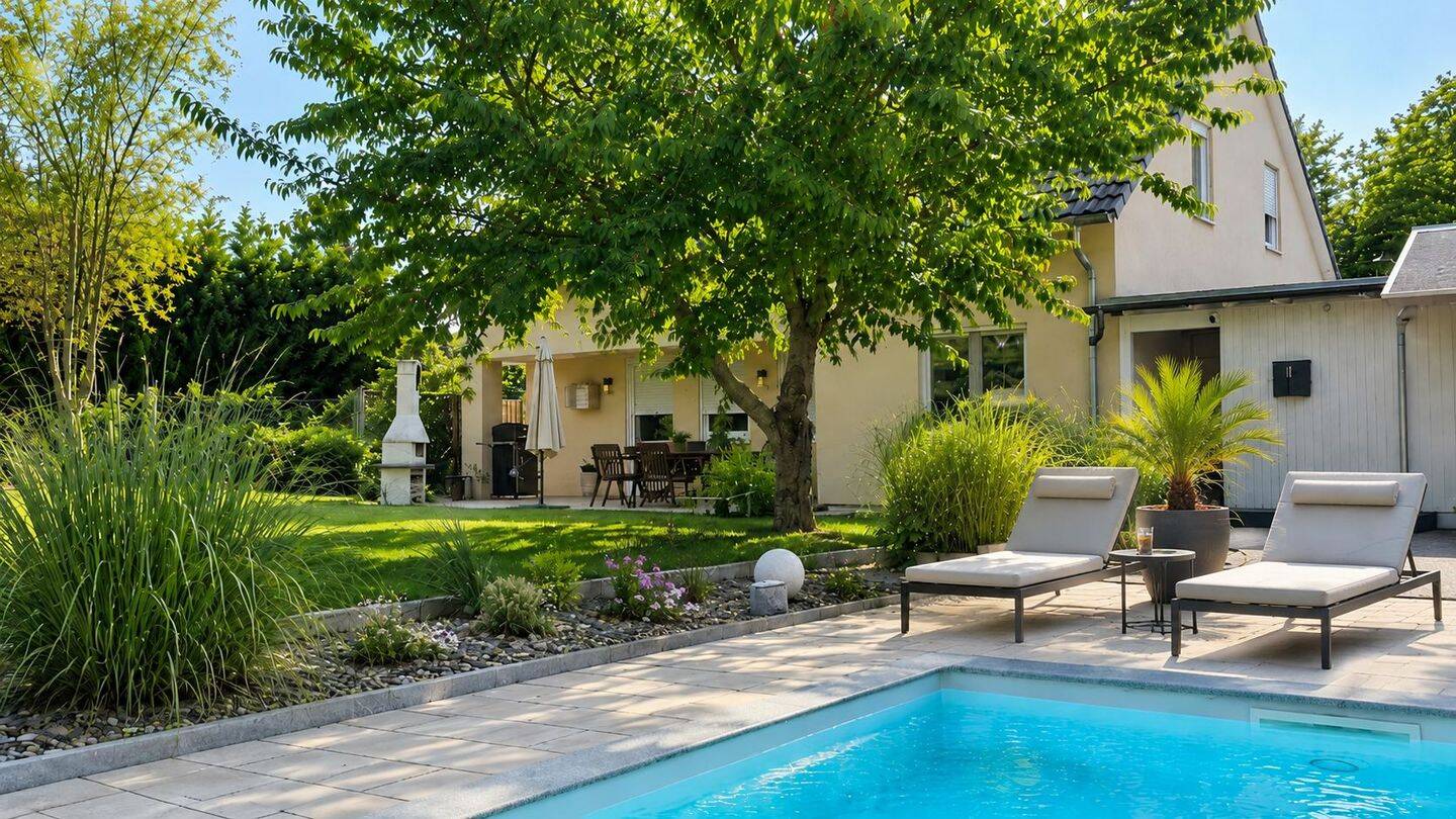 Einfamilienhaus – Exklusives Wohnen mit Poollandschaft, Doppelcarport und mehr in Niederndodeleben, 39167 Hohe Börde